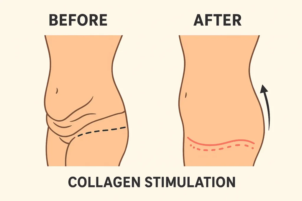 Before and after results for sagging skin after weight loss injections Wisley