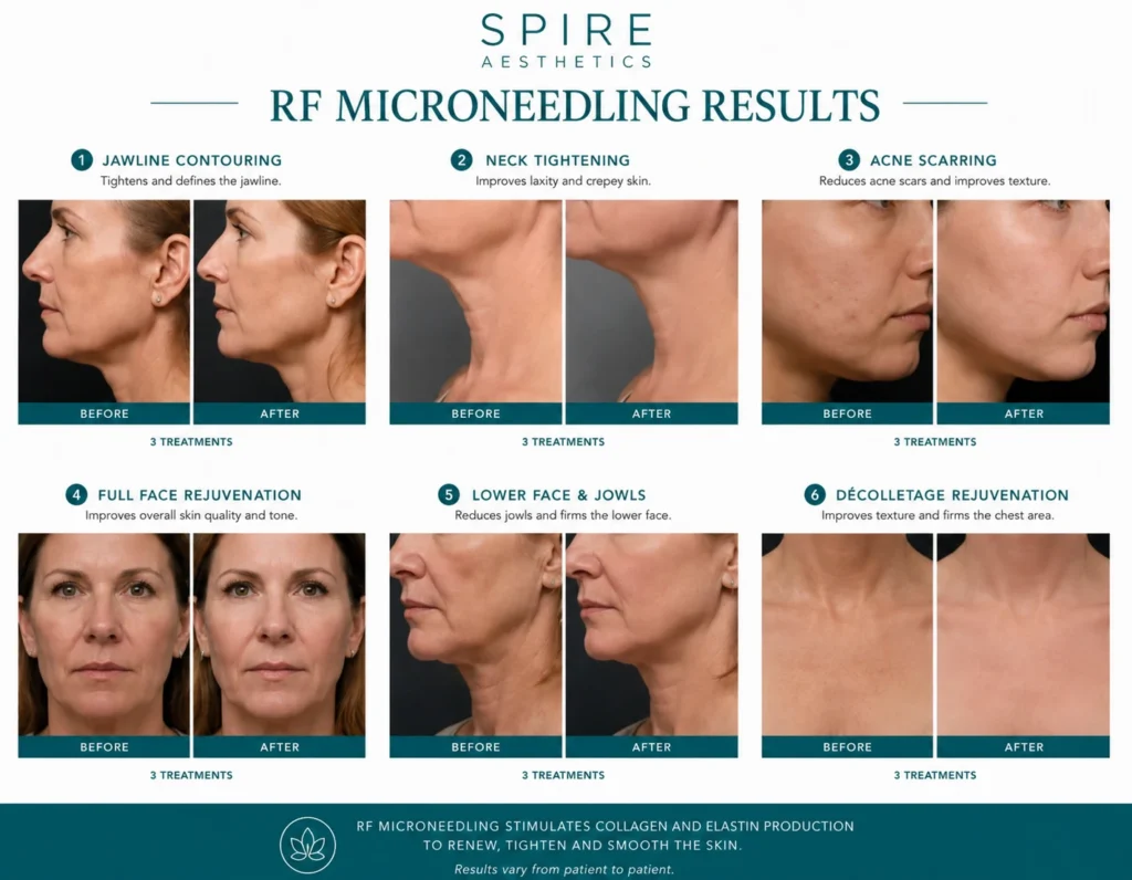 RF Microneedling Skin tightening Wisley results