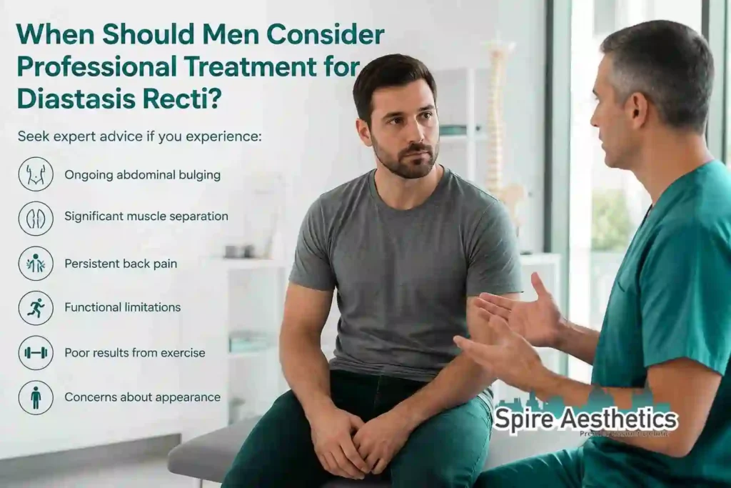 When Should Men Consider Professional Treatment for Diastasis Recti Wisley?