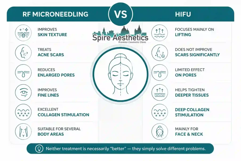 RF Microneedling vs HIFU: Which Treatment Gives Better Results Wisley?